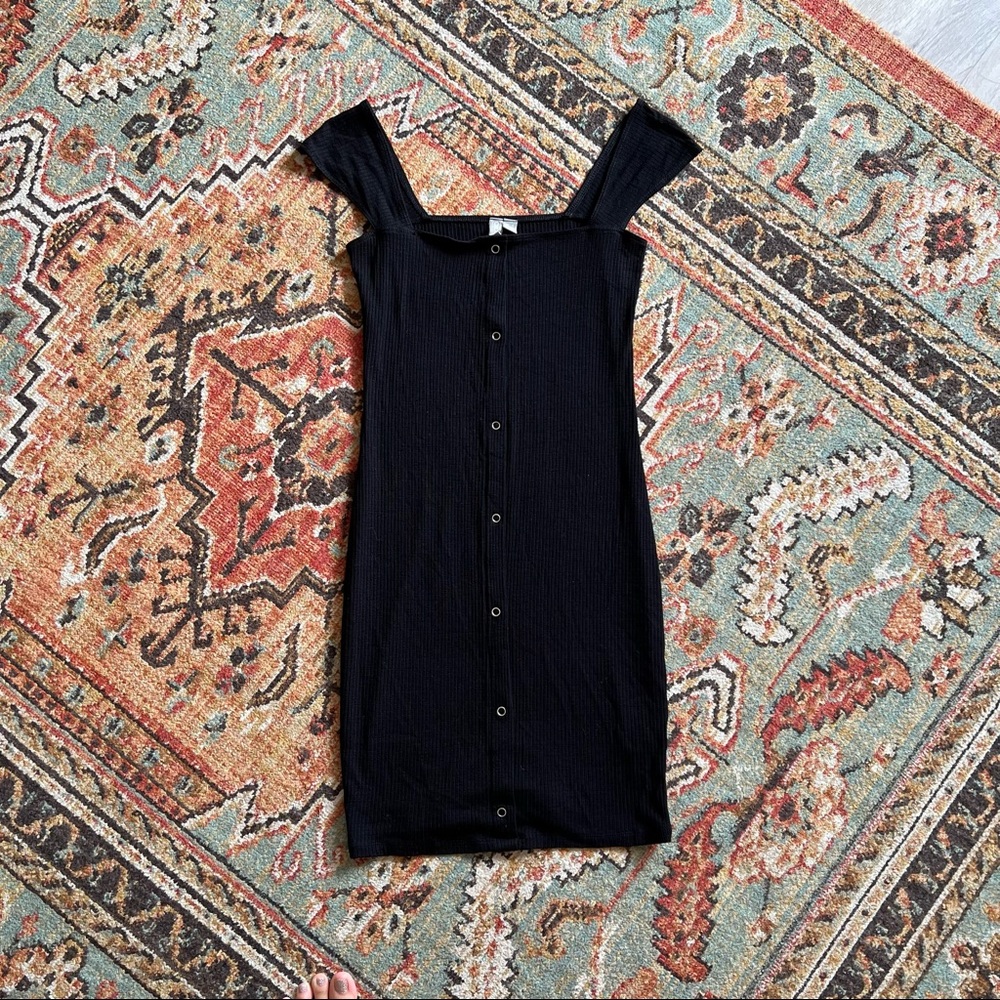 ASOS black ribbed mini
